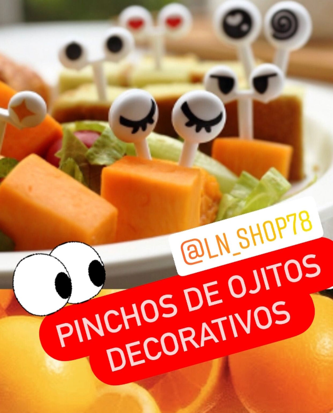 Ojitos decoración comida.